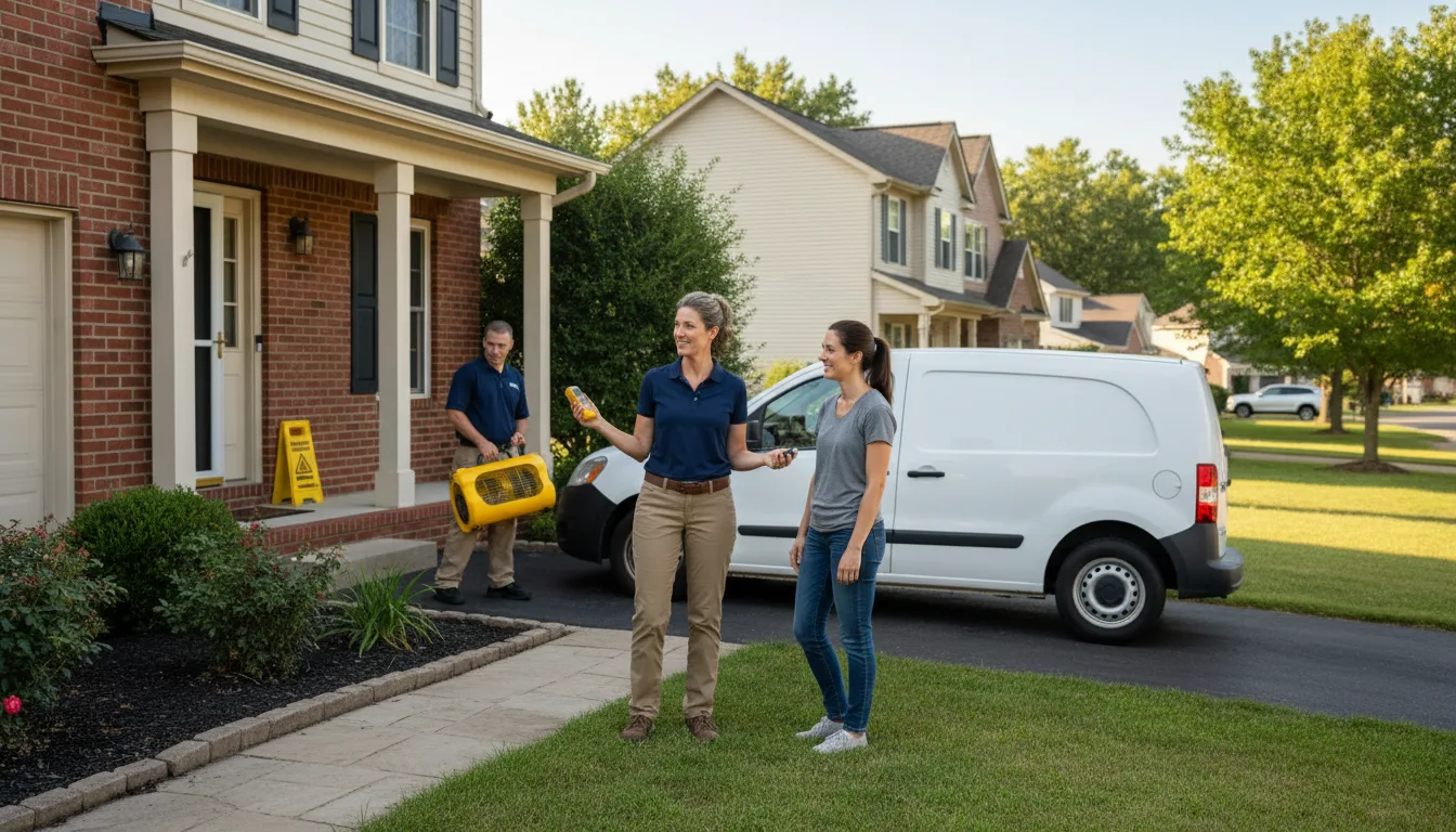 Residential water damage restoration in Baileyville, KS
